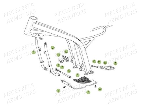 Accessoires Du Chassis BETA Pièces BETA REV 80 JUNIOR - (2018)