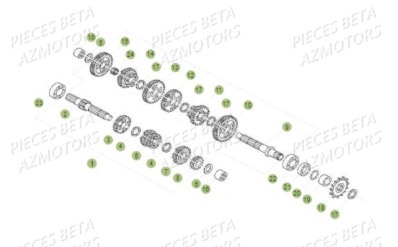 BOITE A VITESSES BETA REV 80 JUNIOR 18