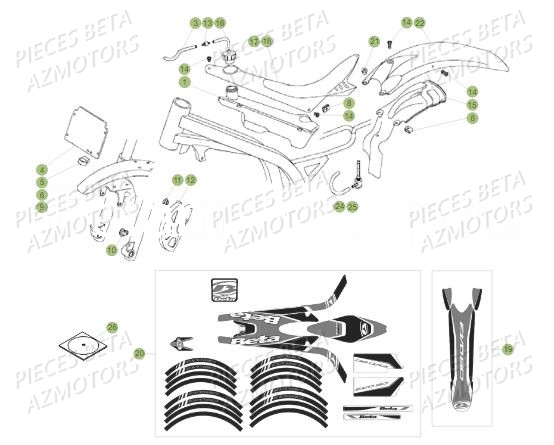 Carenages BETA Pièces BETA REV 80 JUNIOR - (2018)