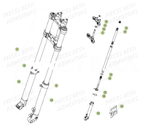 Fourche BETA Pièces BETA REV 80 JUNIOR - (2018)