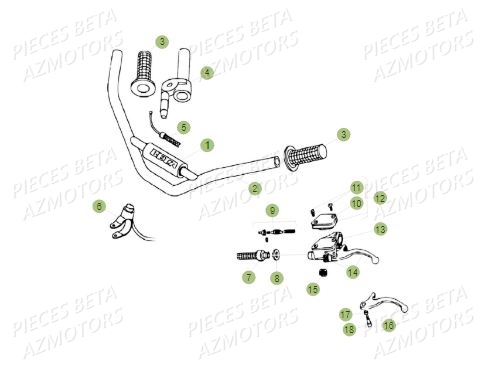 Guidon BETA Pièces BETA REV 80 JUNIOR - (2018)