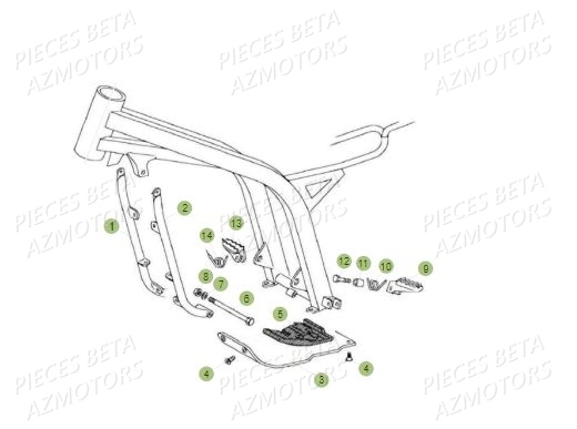 Accessoires Du Chassis BETA Pièces BETA REV 80 JUNIOR - (2019)