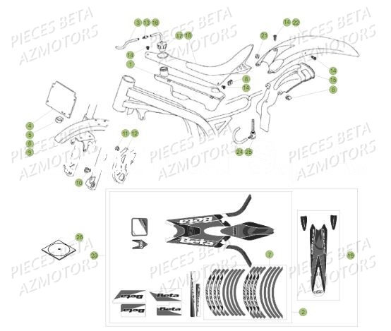 Carenages BETA Pièces BETA REV 80 JUNIOR - (2019)