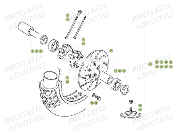 ROUE AVANT pour REV 80 JUNIOR 19