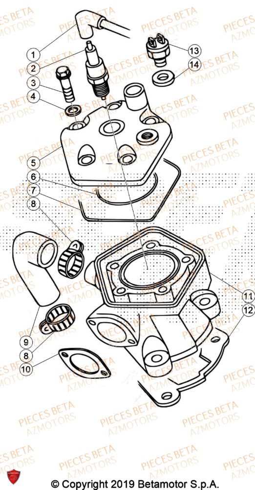Cylindre BETA Pièces BETA REV 80 JUNIOR - (2024)