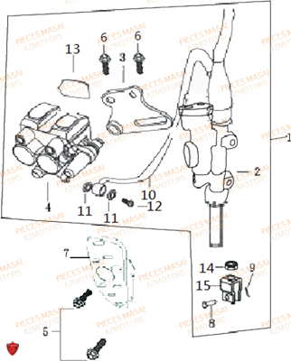Frein Arriere MASAI Pièces Moto RIDER 50cc (2T)