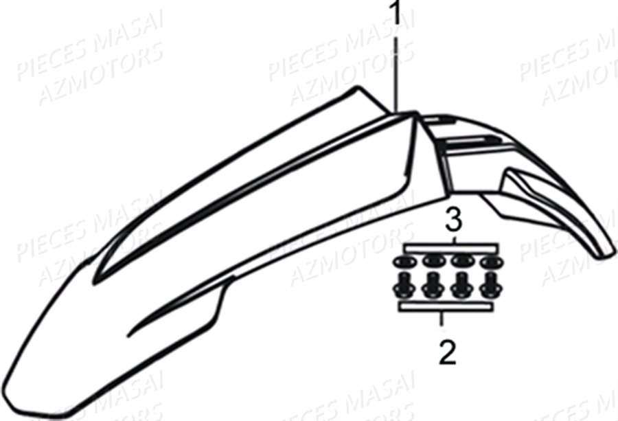 PROTECTIONS GARDE BOUE AVANT AZMOTORS RIDER 50