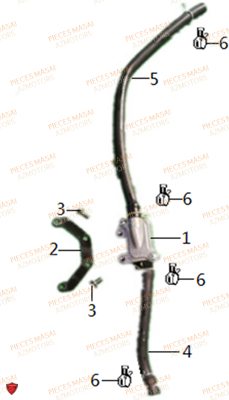 Vanne Alimentation D Air MASAI Pièces Moto RIDER 50cc (2T)