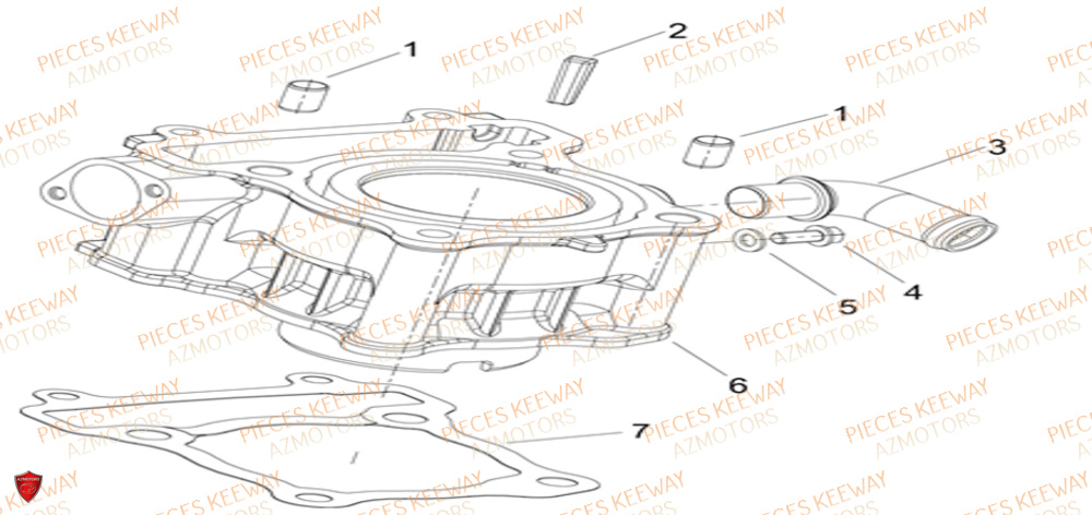 Cylindre KEEWAY Pieces KEEWAY RKF 125 Euro5 ABS 2022-2025