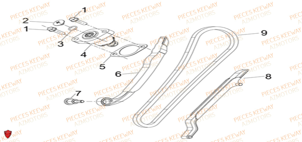Distribution KEEWAY Pieces KEEWAY RKF 125 Euro5 ABS 2022-2025