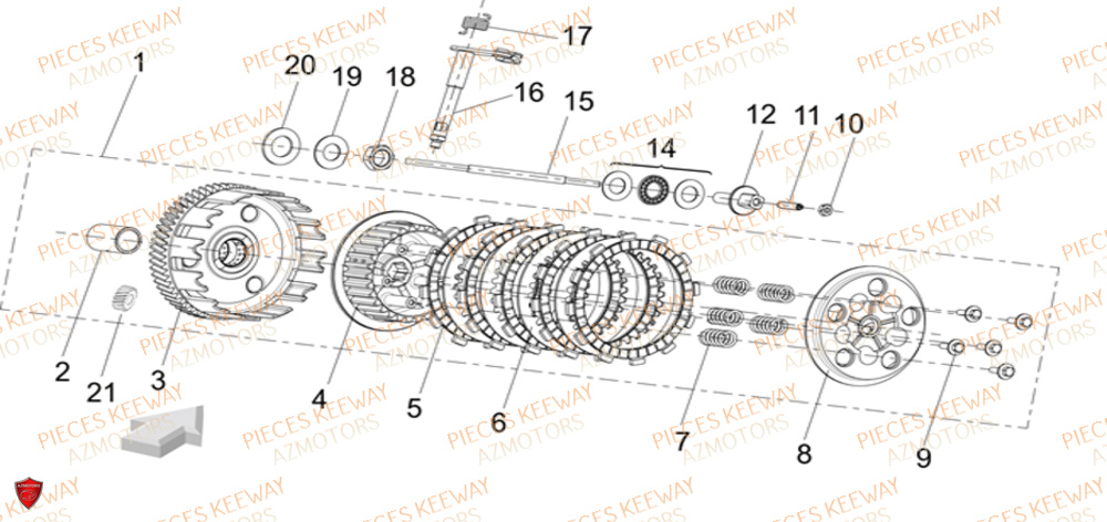 Embrayage KEEWAY Pieces KEEWAY RKF 125 Euro5 ABS 2022-2025