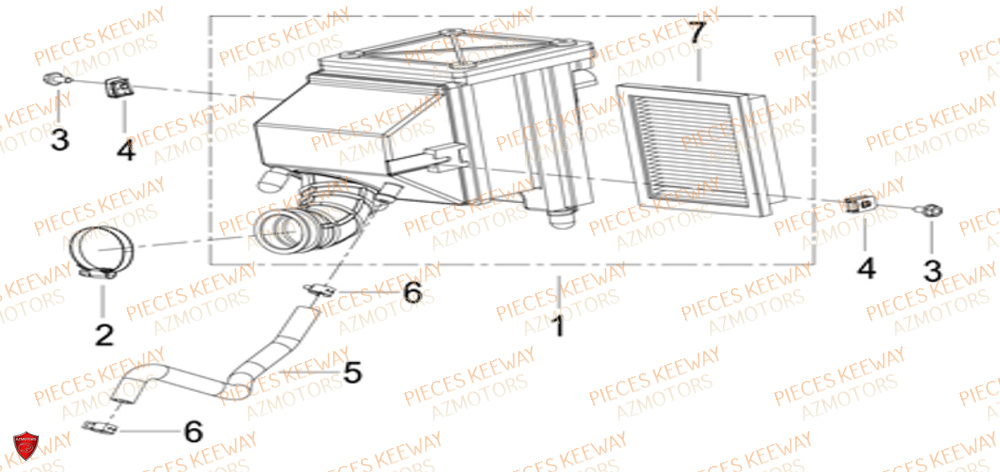 Filtre A Air KEEWAY Pieces KEEWAY RKF 125 Euro5 ABS 2022-2025