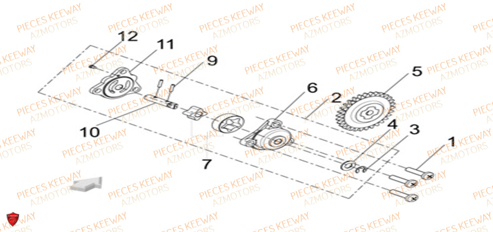 Pompe A Huile KEEWAY Pieces KEEWAY RKF 125 Euro5 ABS 2022-2025