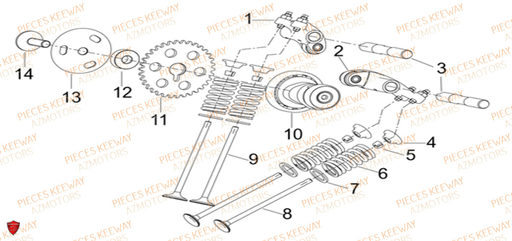 Soupapes KEEWAY Pieces KEEWAY RKF 125 Euro5 ABS 2022-2025