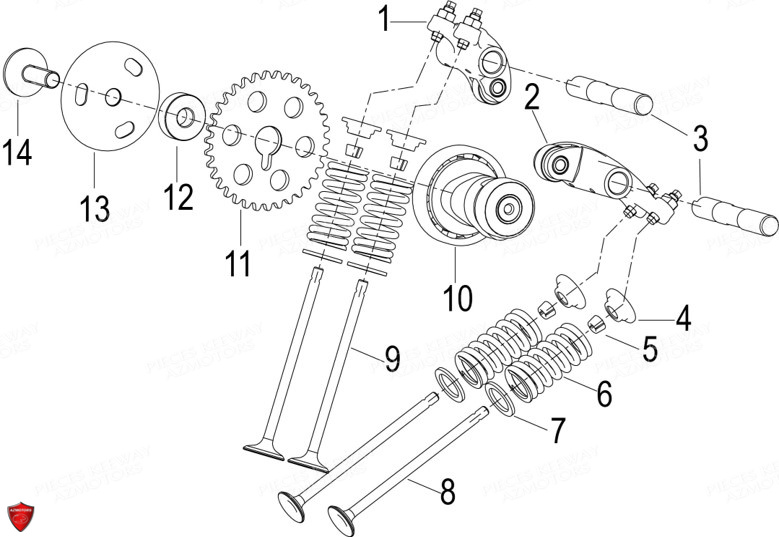 Arbre A Came Soupapes KEEWAY Pieces KEEWAY RKF 125 Euro5 2020-2025