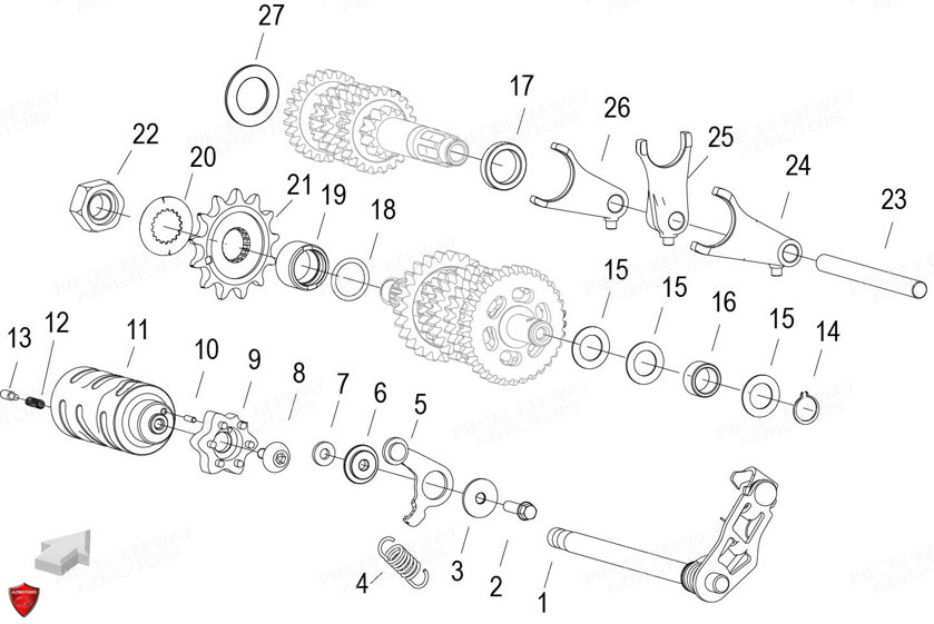 Barillet De Selection KEEWAY Pieces KEEWAY RKF 125 Euro5 (2021)