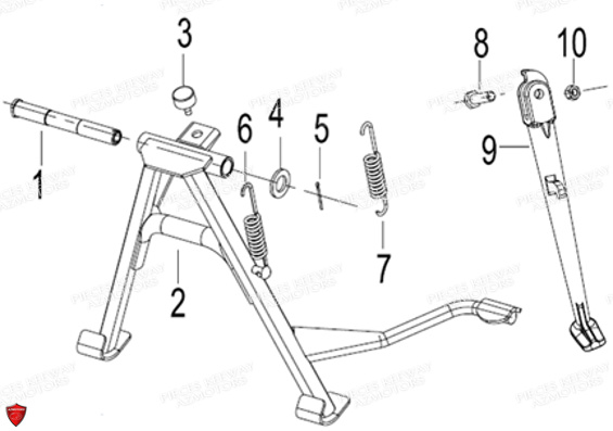 Bequille KEEWAY Pieces KEEWAY RKV 125 Euro4