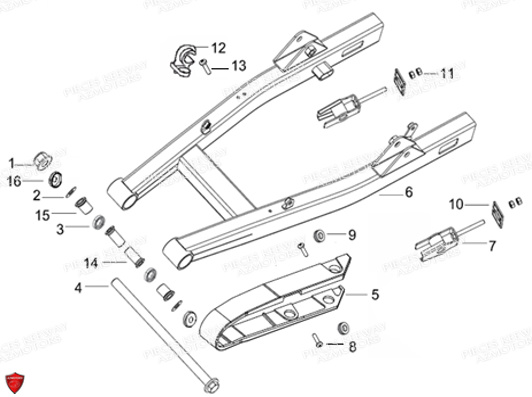 Bras Oscillant KEEWAY Pieces KEEWAY RKV 125 Euro4