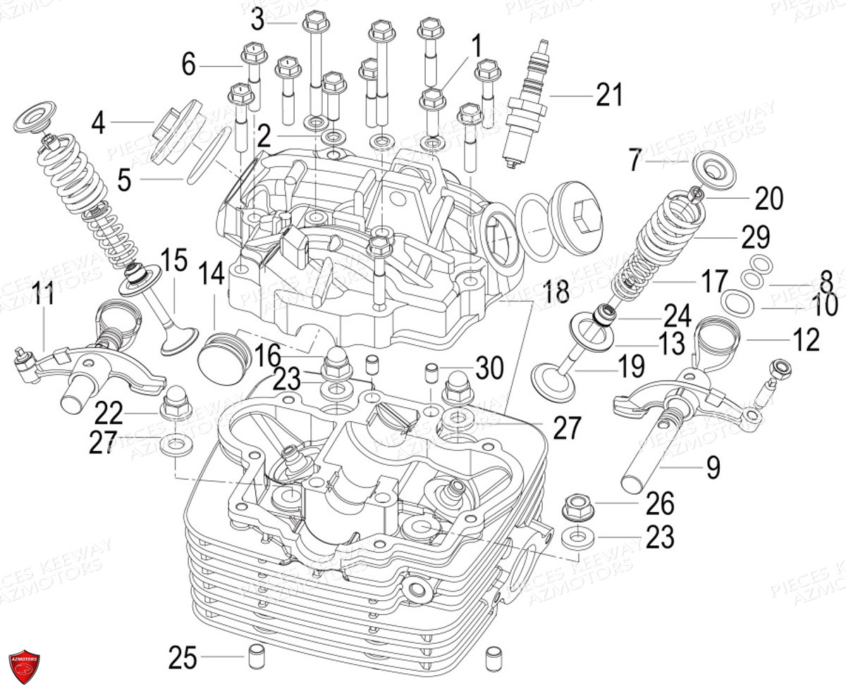 Cache Culbuteurs KEEWAY Pieces KEEWAY RKV 125 Euro4