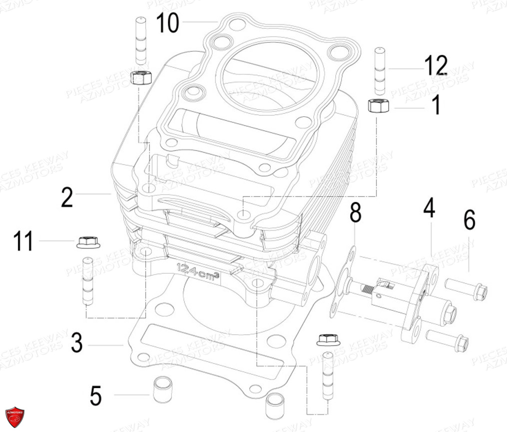 Cylindre Tendeur De Chaine KEEWAY Pieces KEEWAY RKV 125 Euro4