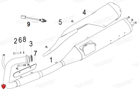 Echappement KEEWAY Pieces KEEWAY RKV 125 Euro4