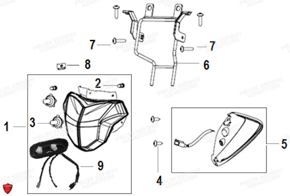 Feu Avant Et Feu Arriere KEEWAY Pieces KEEWAY RKV 125 Euro4