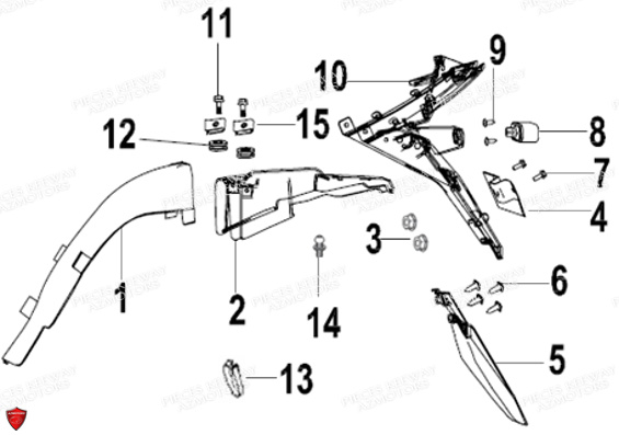 Garde Boue Arriere KEEWAY Pieces KEEWAY RKV 125 Euro4