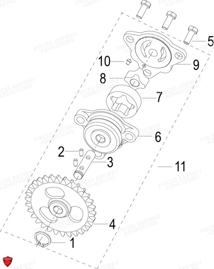 Pompe A Huile KEEWAY Pieces KEEWAY RKV 125 Euro4