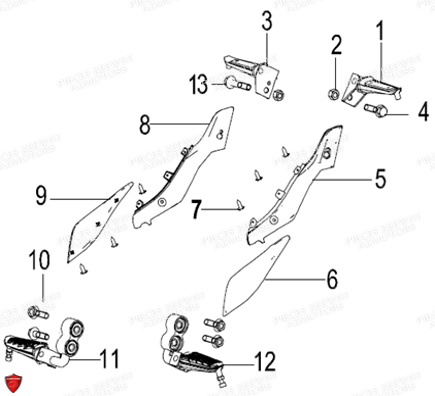 Repose Pied KEEWAY Pieces KEEWAY RKV 125 Euro4