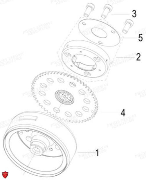 Volant Magnetique KEEWAY Pieces KEEWAY RKV 125 Euro4