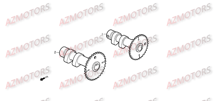 Arbre A Cames AZMOTORS Pièces Moto DAELIM ROADSPORT 125cc
