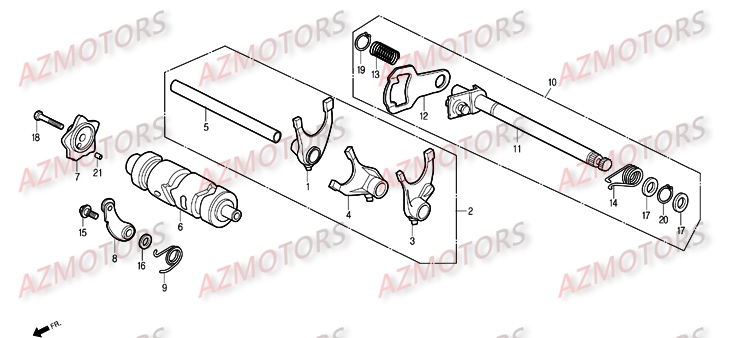 AXE SELECTION AZMOTORS ROADSPORT 125