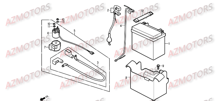 Batterie Relais DAELIM Pièces Moto DAELIM ROADSPORT 125cc
