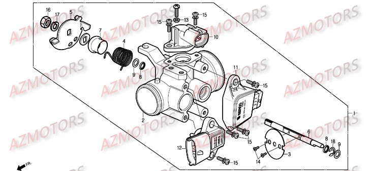 Carburateur AZMOTORS Pièces Moto DAELIM ROADSPORT 125cc
