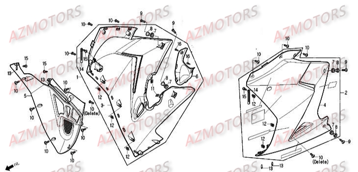 CARENAGE LATERAL AZMOTORS ROADSPORT 125