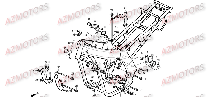 Chassis DAELIM Pièces Moto DAELIM ROADSPORT 125cc
