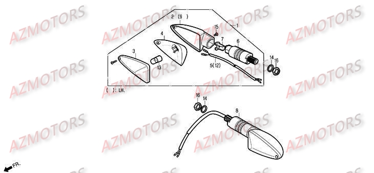 Clignotants Avant DAELIM Pièces Moto DAELIM ROADSPORT 125cc
