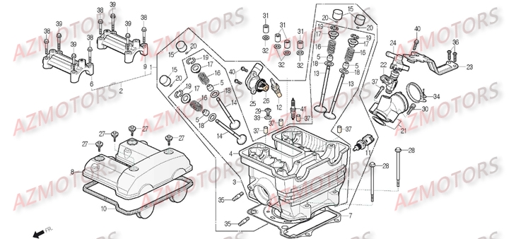 Culasse AZMOTORS Pièces Moto DAELIM ROADSPORT 125cc
