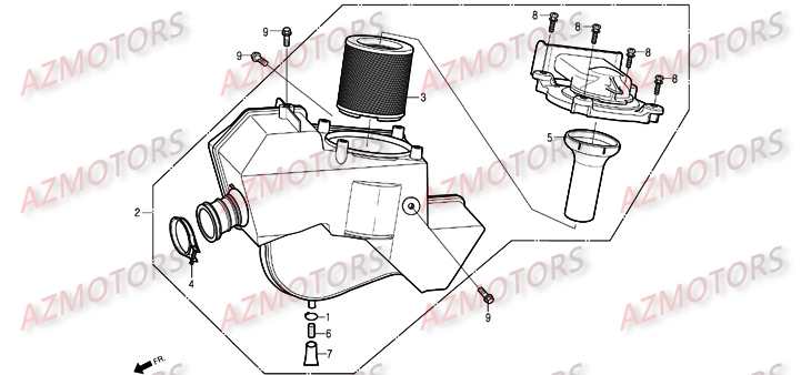 Filtre A Air DAELIM Pièces Moto DAELIM ROADSPORT 125cc
