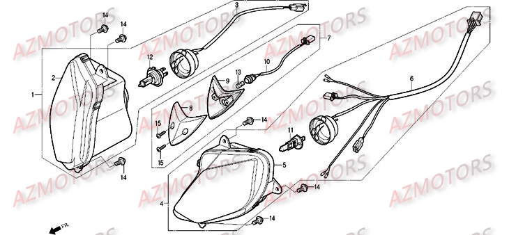 PHARE AVANT AZMOTORS ROADSPORT 125