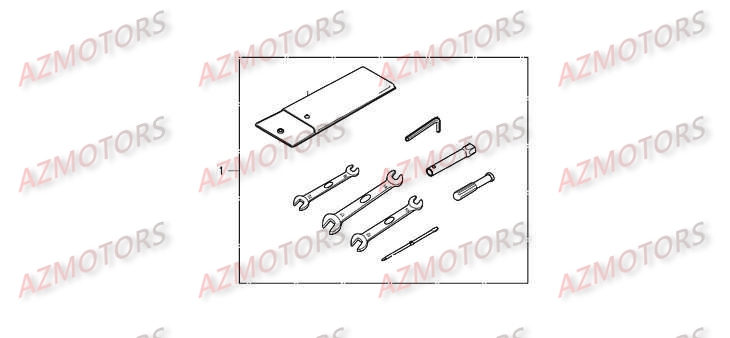 Trousse A Outil AZMOTORS Pièces Moto DAELIM ROADSPORT 125cc
