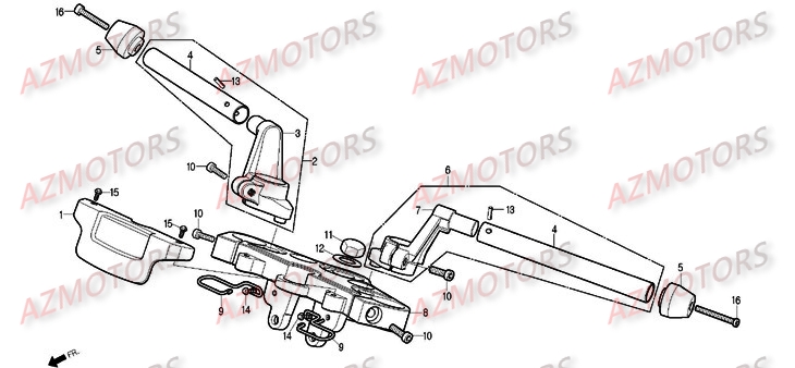 CACHE DAELIM ROADSPORT 125 (dernières pièces dispo) pour GUIDON de ROADSPORT 125 2010