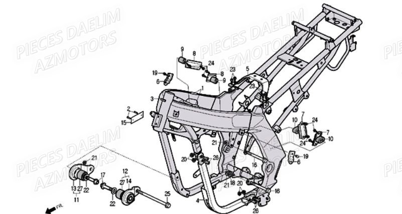 Chassis DAELIM Pièces Moto DAELIM ROADSPORT 250cc
