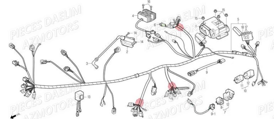 Equipement Electrique DAELIM Pièces Moto DAELIM ROADSPORT 250cc
