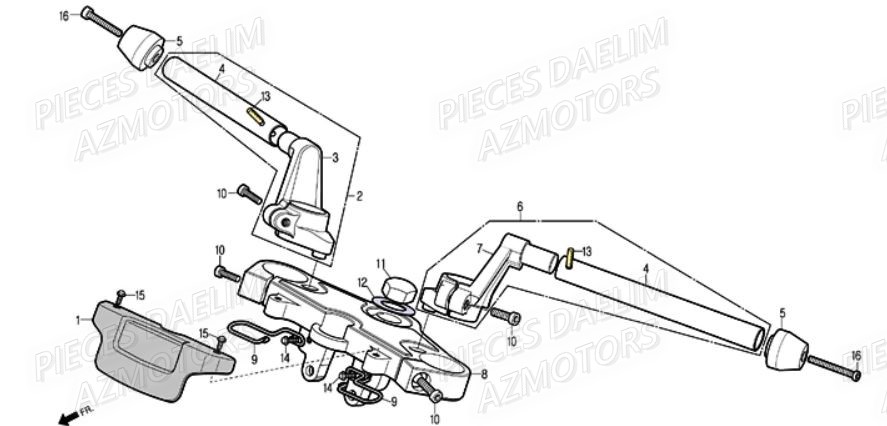 Guidon DAELIM Pièces Moto DAELIM ROADSPORT 250cc

