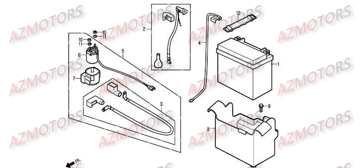 Batterie Relais DAELIM Pièces Moto DAELIM ROADWIN Carbu 125cc

