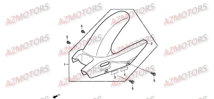 Cache Arriere DAELIM Pièces Moto DAELIM ROADWIN Carbu 125cc
