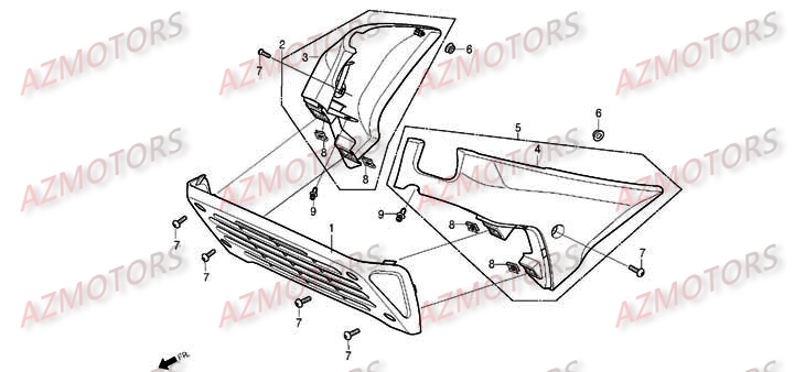 Cache Radiateur DAELIM Pièces Moto DAELIM ROADWIN Carbu 125cc
