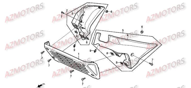 CACHE RADIATEUR DAELIM ROADWIN 125 CARBU