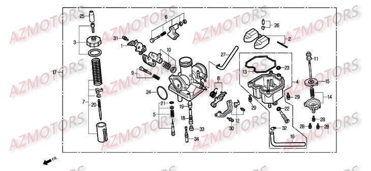 CARBURATEUR DAELIM ROADWIN 125 CARBU